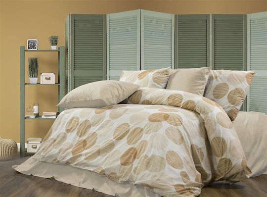 Dimcol Κοραλία Σετ Υπέρδιπλο 4τμχ 220x240εκ. 465 Beige