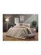 Dimcol Παπλωματοθήκη Υπέρδιπλη 220x240 Beige