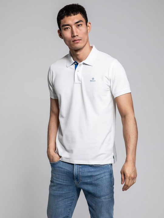 Gant Men's Short Sleeve Blouse Polo White