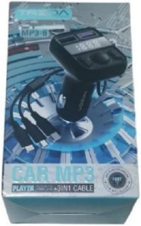 Treqa FM Transmitter Αυτοκινήτου Φορτιστής με Bluetooth / USB