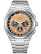 Citizen Men's Watch 43mm Chronograph Battery with Silver Metal Bracelet