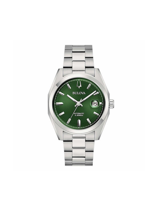 Bulova Ανδρικό Ρολόι 39mm Μπαταρίας Ασημί