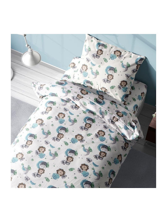 Dimcol Kids Cotton Pillowcase 50x70cm Green