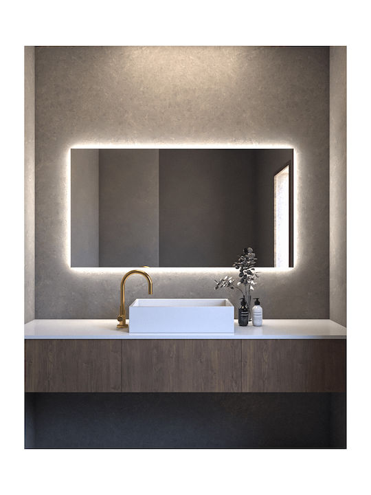 Pm1010 Οριζόντιος Ορθογώνιος Καθρέπτης Μπάνιου 70x100cm