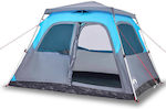 vidaXL Cort Camping Igloo Albastră 3 Sezoane pentru 6 Persoane 310x285x200cm