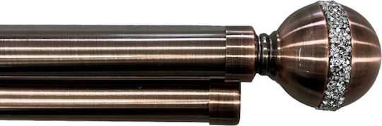 My Home Luxury Metallic Curtain Pole Yq Single Diameter 28mm Length 200cm Bronze D-YQ-03