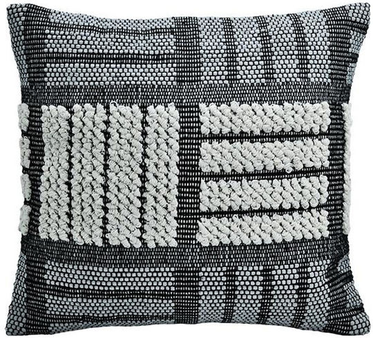 Fylliana Sofa-Kissen Kiran aus 100% Baumwolle Graues 45x45cm