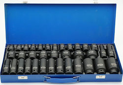 Adler Nüsse Pneumatisch Torx Lange mit Vierkant-Antrieb 1/2", HEX Set 35Stück
