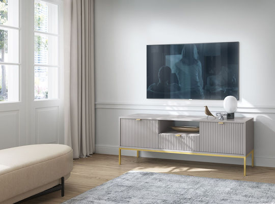 Έπιπλο Τηλεόρασης Nova Γκρι + Χρυσό Μ154xΠ39xΥ56cm P_Nova_TV_SZAR-g
