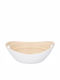 Wooden Salad Bowl White 27.5x22x11cm