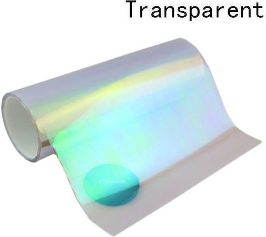Car Membrane Stickers with Enamel Coating 100 x 30cm for Car Lights in Transparent Color 1pcs