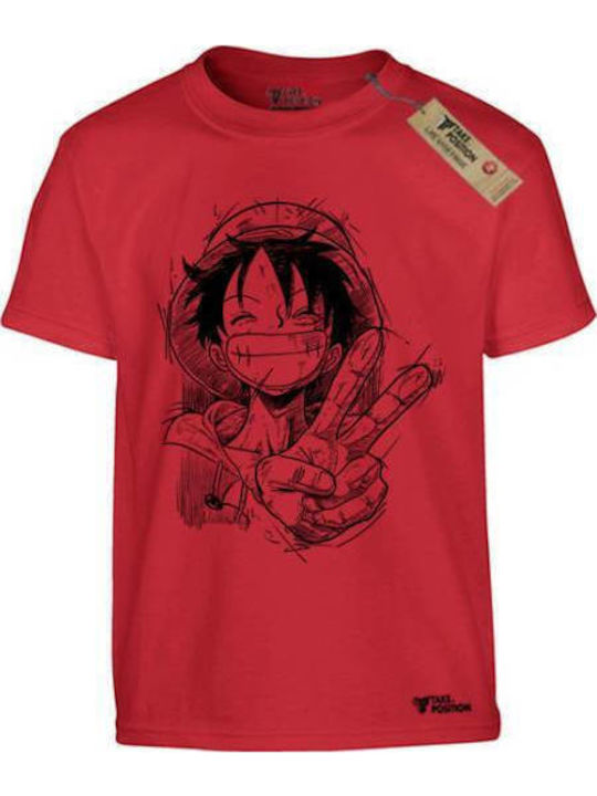 Takeposition Tricou pentru copii Roșu Anime One Piece 806-1020b-05