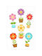 LearnHow Autocolant Decorativ pentru Copii Sticlă Flowers 6buc