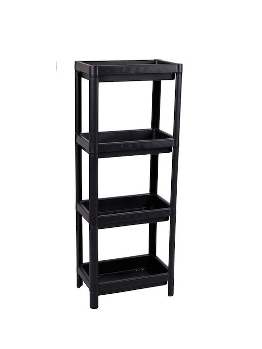 Sidirela Floor Bathroom Shelf Plastic with 4 Shelves 35x23x100cm