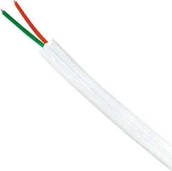 Cabletech Telephone Cable 2 Wires 100 M Reel White