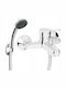 Ferro Mixing Bathtub Shower Faucet Complete Set Gray