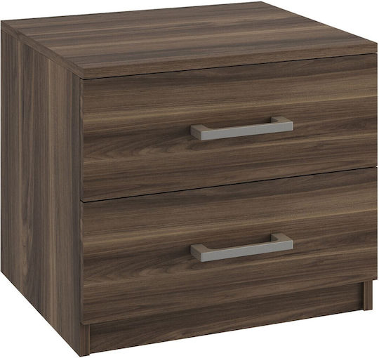 Devon Wooden Brown Bedside Table 48x40x41cm E756 1