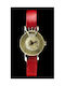 Inny Watch with Red Leather Strap