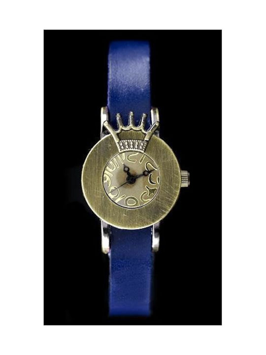 Inny Uhr mit Blau Lederarmband