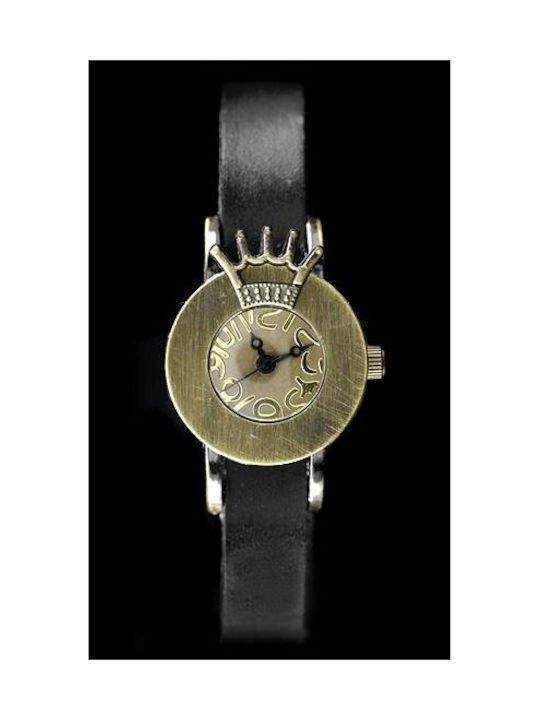 Inny Watch with Black Leather Strap