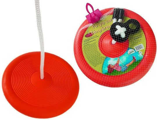 Lean Toys Κούνια Δίσκος Κρεμαστή Πλαστική 59x28x28εκ. Κόκκινη