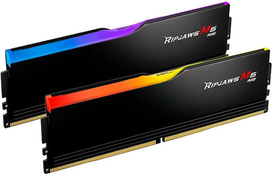 G.Skill Ripjaws M5 RGB 64GB DDR5 RAM cu 2 module (2x32GB) și Viteză 6000 pentru Desktop