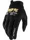 100% Itrack Motocross-Handschuhe Schwarz