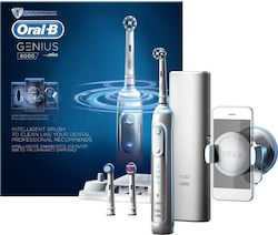 Oral-B Genius 8000 Ηλεκτρική Οδοντόβουρτσα με Χρονομετρητή, Αισθητήρα Πίεσης και Θήκη Ταξιδίου