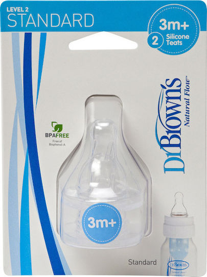 Dr. Brown's Babyflaschensauger Normaler Fluss für 6+ Monate 2cm