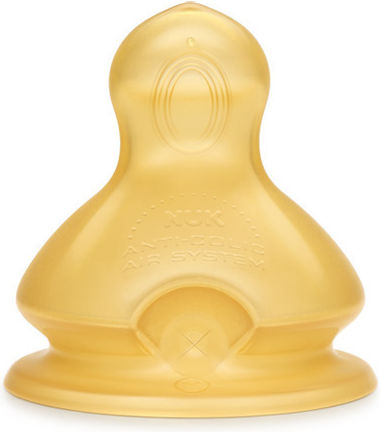 Nuk First Choice Rubber Baby Bottle Teats Medium Flow for 6+ months 2pcs