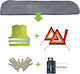 JBM JBM Auto-Notfall-Kit mit Sicherheitsdreieck, reflektierender Weste und Handschuhen