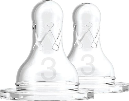 Dr. Brown's Silicone Baby Bottle Teats Medium Flow for 6+ months 2pcs