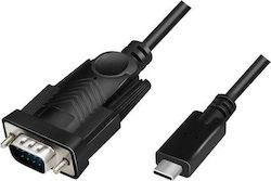 Logilink Usb-c Rs-232 Usb Cable 1.2m Black Au0051a
