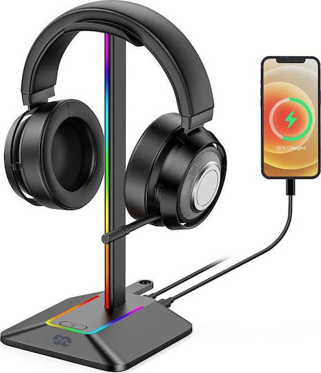 Mozos Mozos D12 Hub Usb Rgb Led Headphone Holder