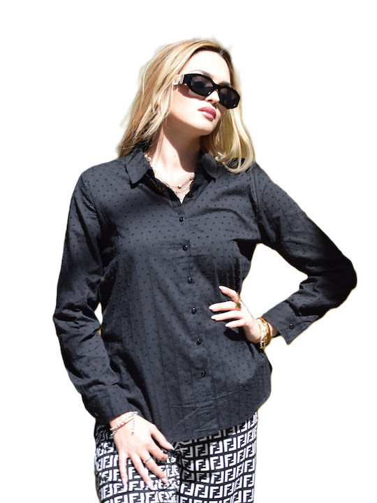 Zilan Women's Long Sleeve Shirt Black