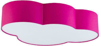 TK Lighting Einfaches Licht Kinderdeckenleuchte Deckenleuchte montieren 15W mit Fassung E27 Rosa 31cm