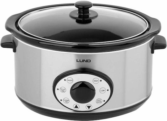 Lund Slow Plow Slow Cooker 290W με Χωρητικότητα 4.5lt Γκρι