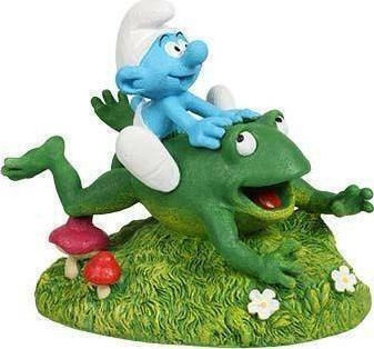 Aquarium Dekoration Frosch Schlümpfe Aqua Della Ebi 13x8,2x11,4cm
