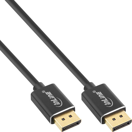 InLine Cable DisplayPort male - DisplayPort male 0.5m Μαύρο (17255S)