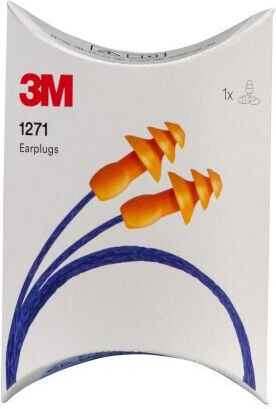 3M Silicone Earplugs with Safety Cord in Orange Colour 1271