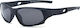 Techsuit Unisex Sonnenbrille mit Schwarz Gestell und Schwarz Polarisiert Linse