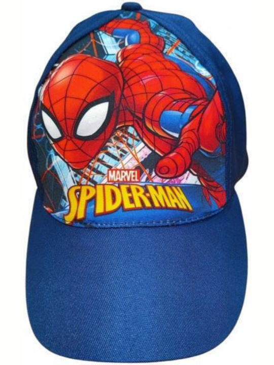Marvel Pălărie pentru Copii Jockey Tesatura Spiderman Albastru