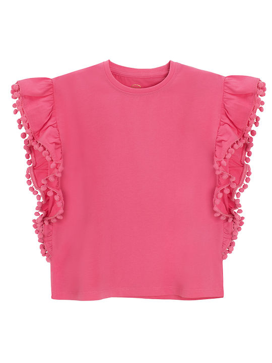 Cool Club Kids' Blouse Short Sleeve Pink