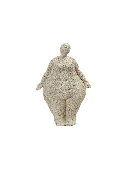 Weibliche Polyresin-Dekorationsfigur Weiß 16,5 cm