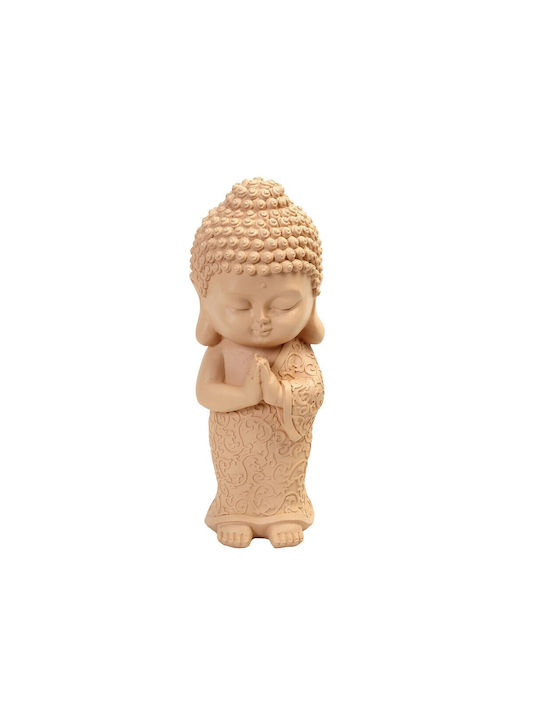 Buddha Figure Polyresin Beige 25.8cm