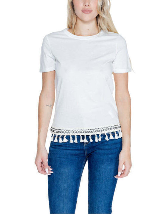 Only Women's Summer Blouse Cotton White