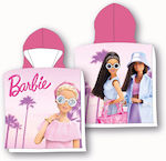 Mattel Poncho de plajă pentru copii Barbie Roz