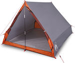 vidaXL Camping Tent Gray 3 Seasons for 2 People