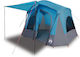 vidaXL Camping Tent Tunnel Blue for 5 People