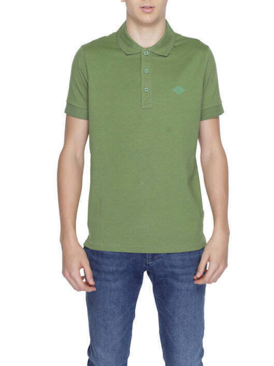 Replay Herren Kurzarmshirt Polo Grün